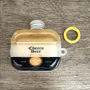 AirPods Pro 3 Cheers Beer Flask Case with Ring